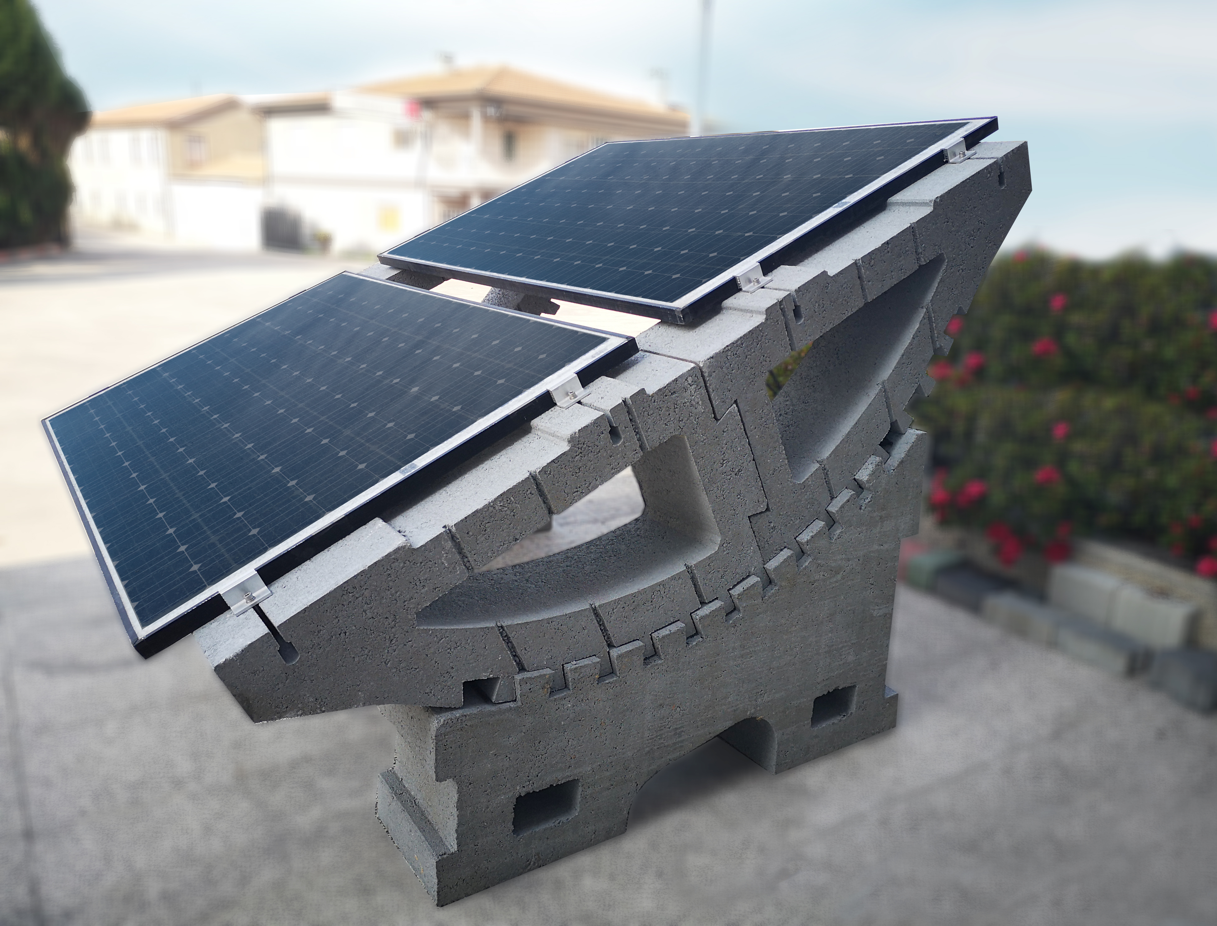 base painel solar - solo
